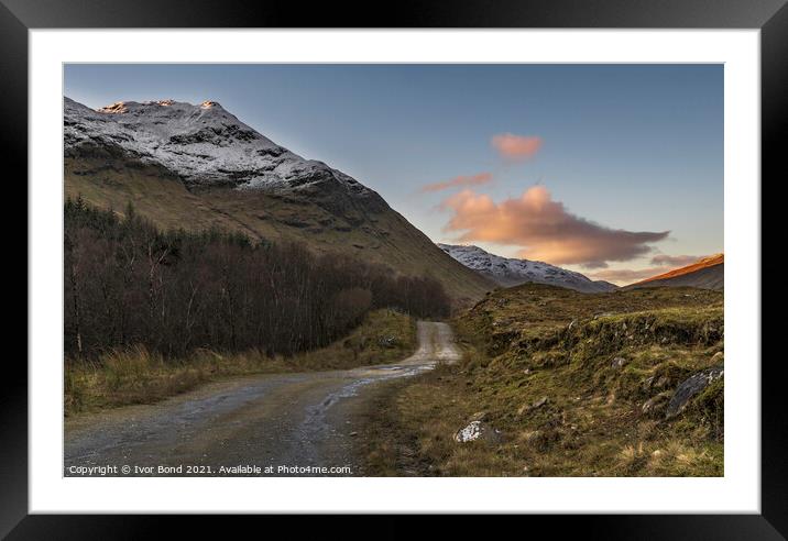 The Road through the Glen Framed Mounted Print by Ivor Bond