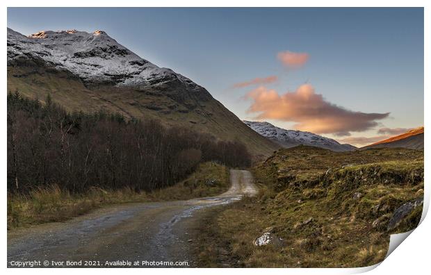 The Road through the Glen Print by Ivor Bond