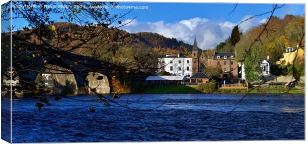 A view of Dunkeld and the River Tay  Canvas Print by Navin Mistry