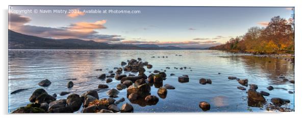 Loch Rannoch Dawn Acrylic by Navin Mistry