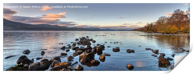 Loch Rannoch Dawn Print by Navin Mistry