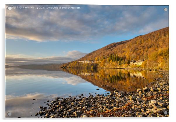 Loch Rannoch Reflection Acrylic by Navin Mistry