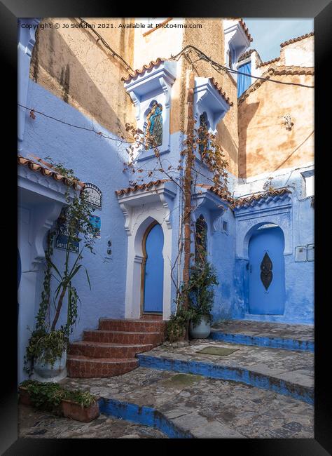 Chefchaouen Architecture Framed Print by Jo Sowden