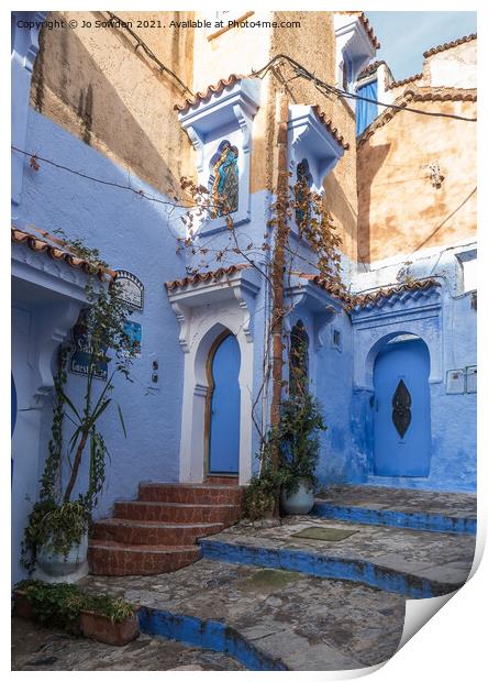 Chefchaouen Architecture Print by Jo Sowden