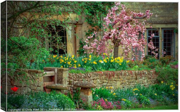 Cotswold cottage garden Canvas Print by Chris Rose