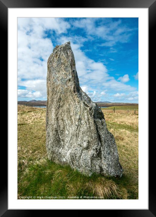 Closeup of Callanish Standing Stone, Isle of Lewis Framed Mounted Print by Photimageon UK