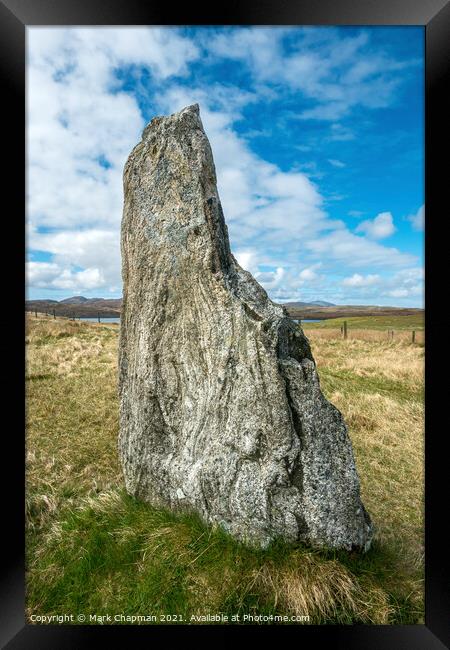 Closeup of Callanish Standing Stone, Isle of Lewis Framed Print by Photimageon UK