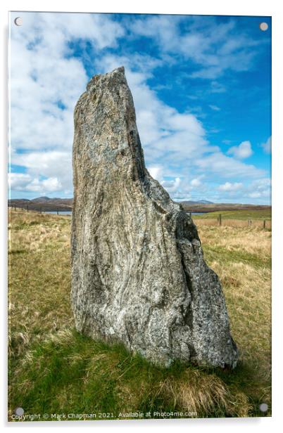 Closeup of Callanish Standing Stone, Isle of Lewis Acrylic by Photimageon UK