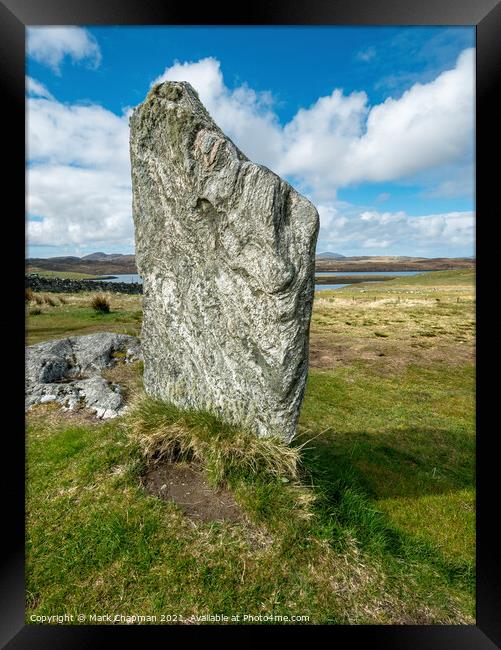 Closeup of Callanish Standing Stone, Isle of Lewis Framed Print by Photimageon UK