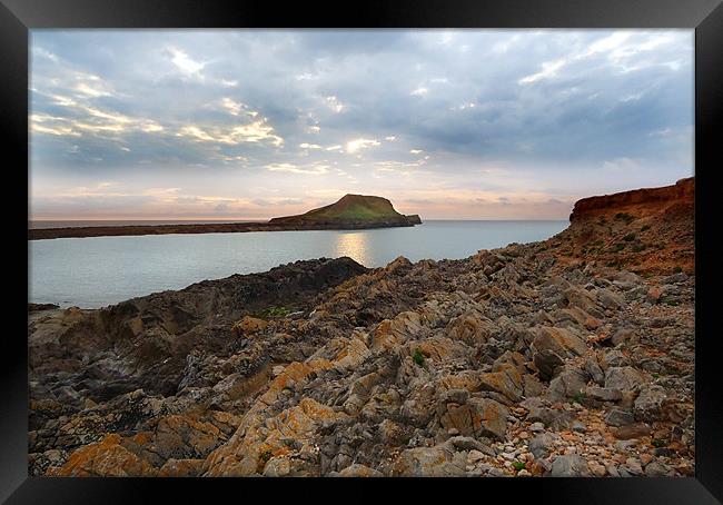 Worms Head Framed Print by Julie Hoddinott