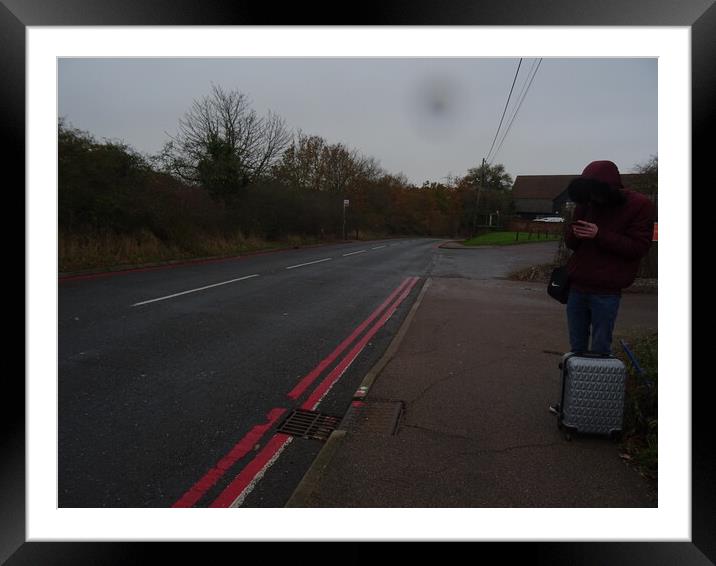 Outdoor road Framed Mounted Print by John Bridge