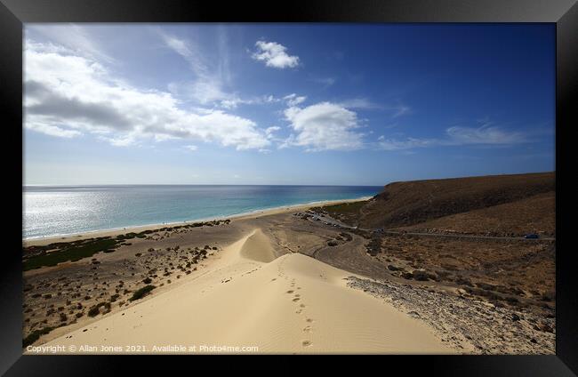 Fuerteventura beach Framed Print by Allan Jones