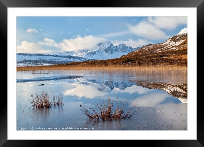 Blaven and Loch Cill Chriosd Isle of Skye Scotland Framed Mounted Print by Barbara Jones