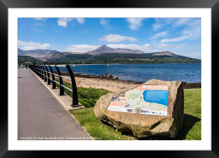 Brodick Bay Isle of Arran Scotland Framed Mounted Print by Pearl Bucknall