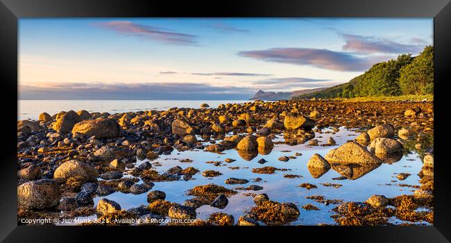 Corrie Sunrise, Isle of Arran Framed Print by Jim Monk