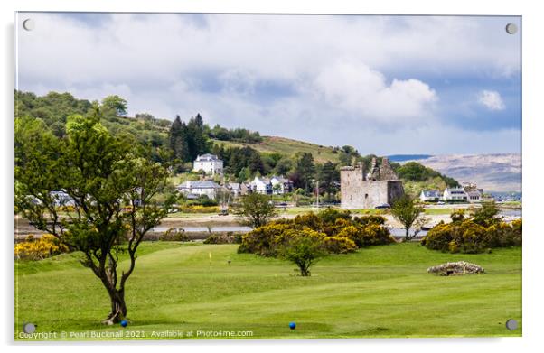 Lochranza Isle of Arran Scotland Acrylic by Pearl Bucknall