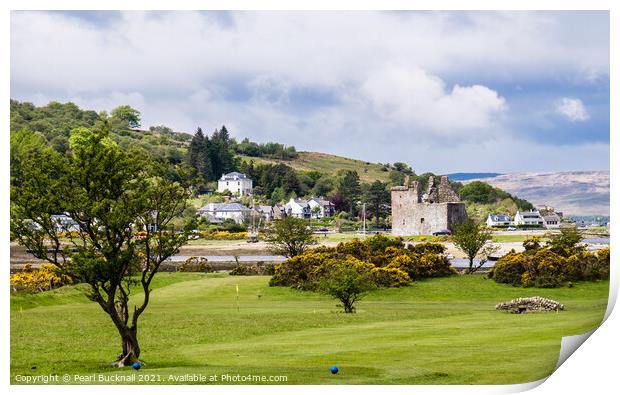 Lochranza Isle of Arran Scotland Print by Pearl Bucknall