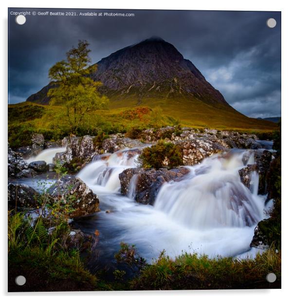 Majestic Buachaille Etive Mor, Glencoe, Scotland W Acrylic by Geoff Beattie