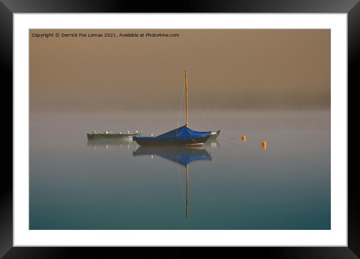 Windermere Boats Framed Mounted Print by Derrick Fox Lomax