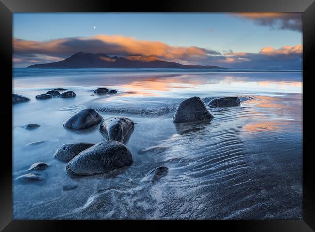 Sunrise over the Bay of Laig  Framed Print by John Finney