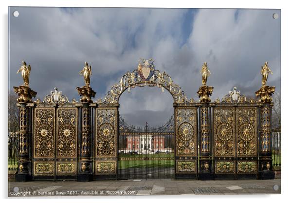 Warrington Town Hall Golden Gates Acrylic by Bernard Rose Photography