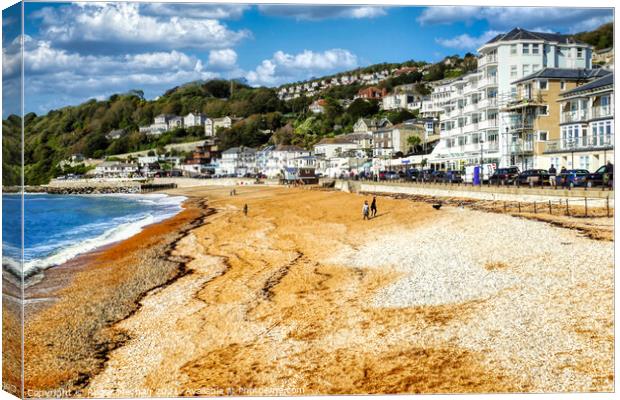 Ventnor seafront Isle of Wight Canvas Print by Roger Mechan