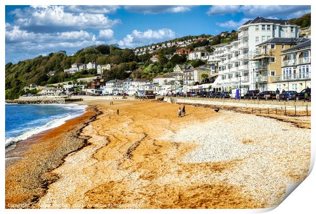 Ventnor seafront Isle of Wight Print by Roger Mechan