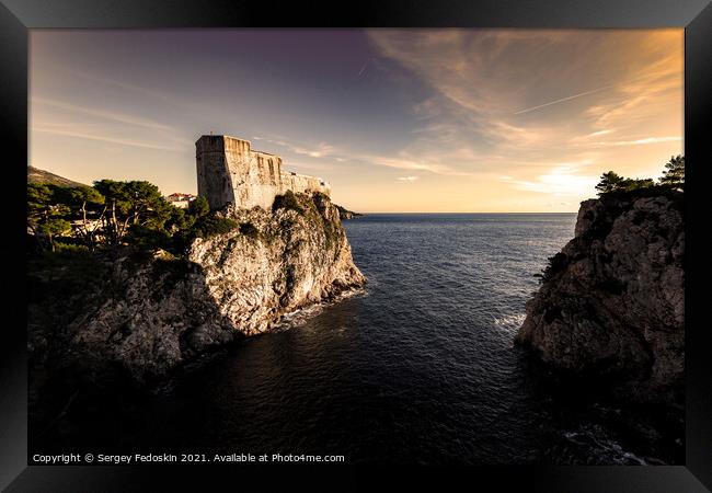 Fort of St. Lawrence (Fort Lovrjenac) in Dubrovnik Framed Print by Sergey Fedoskin