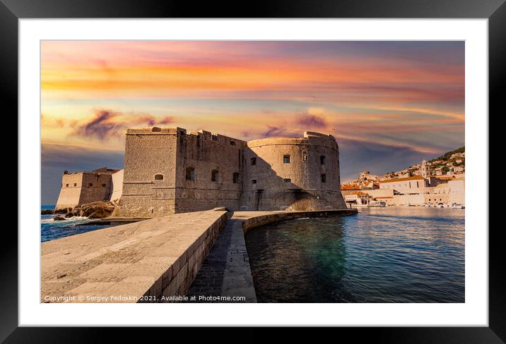 Fort St. John. Dubrovnik. Croatia. Framed Mounted Print by Sergey Fedoskin