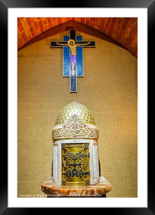 Exquisite Cross and Tabernacle Framed Mounted Print by Roger Mechan