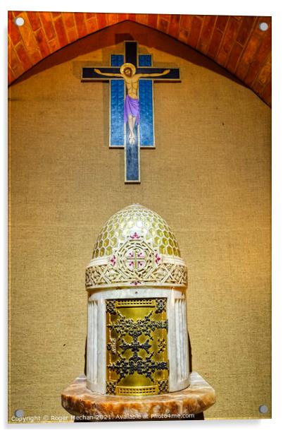 Exquisite Cross and Tabernacle Acrylic by Roger Mechan