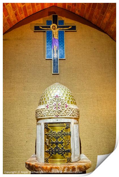 Exquisite Cross and Tabernacle Print by Roger Mechan