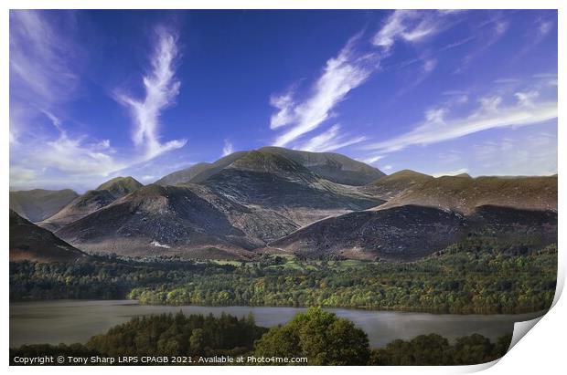 THE WESTERN FELLS VIEWED FROM DERWENT WATER Print by Tony Sharp LRPS CPAGB