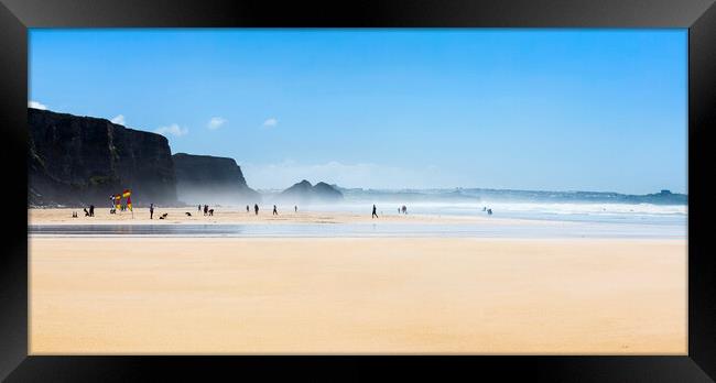 Watergate Bay, Cornwall Framed Print by Maggie McCall