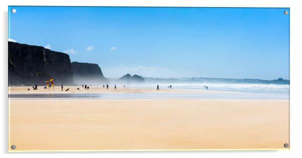 Watergate Bay, Cornwall Acrylic by Maggie McCall