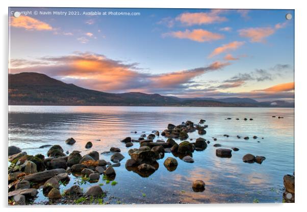 Loch Rannoch Dawn  Acrylic by Navin Mistry