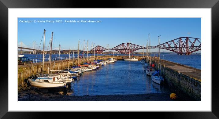 South Queensferry Marina  Framed Mounted Print by Navin Mistry