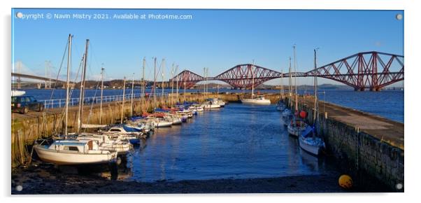 South Queensferry Marina  Acrylic by Navin Mistry