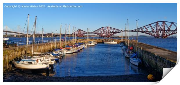 South Queensferry Marina  Print by Navin Mistry