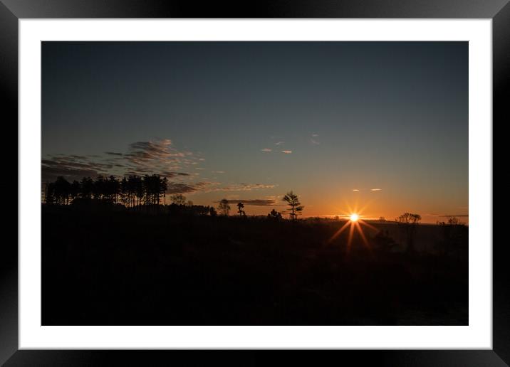Sunrise over the New Forest Framed Mounted Print by Andy Dow
