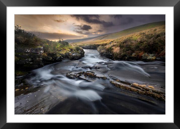 Dusk at the River Tawe Framed Mounted Print by Leighton Collins