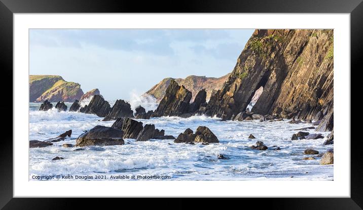 Stormy weather at Marloes Sands Framed Mounted Print by Keith Douglas