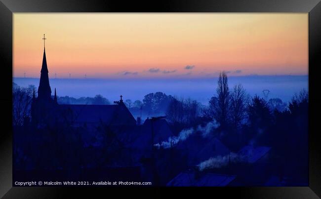 Sun Rise Over the Small Village of Saint Front. No Framed Print by Malcolm White