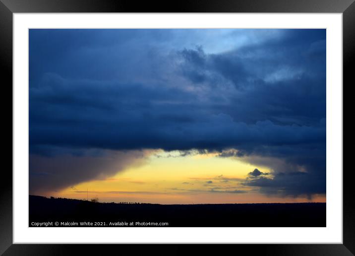 Sunset over the Normandie Countryside of Domfront 61700. France. Framed Mounted Print by Malcolm White