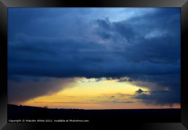 Sunset over the Normandie Countryside of Domfront 61700. France. Framed Print by Malcolm White