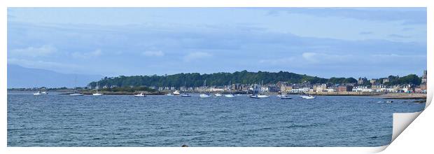 Small yachts in Newtown Bay Millport Print by Allan Durward Photography