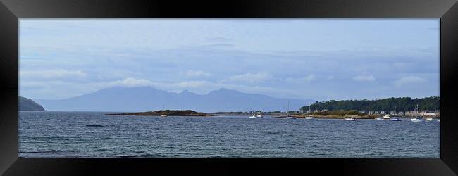 The Eileans Millport, Arran`s mountains as backdro Framed Print by Allan Durward Photography