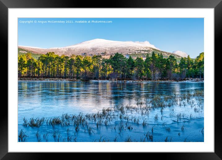 Frozen Loch Morlich Framed Mounted Print by Angus McComiskey