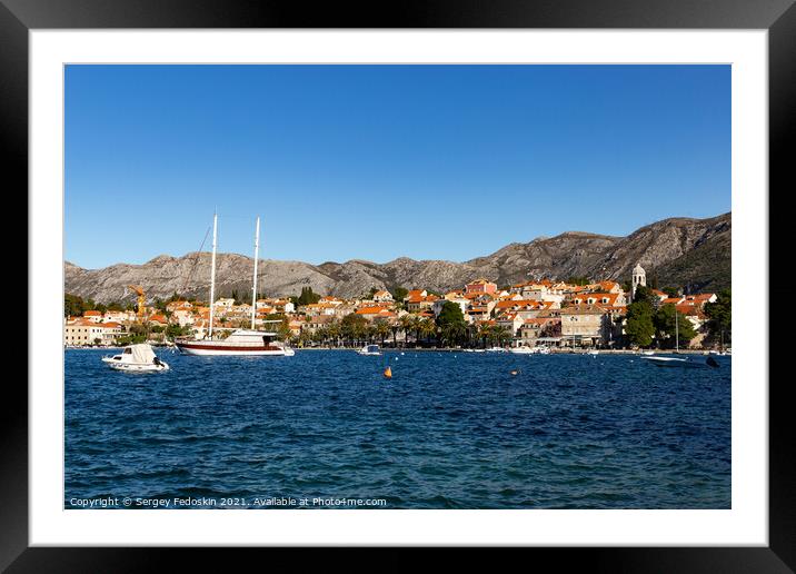 Cavtat - town in Dalmatia, Croatia Framed Mounted Print by Sergey Fedoskin