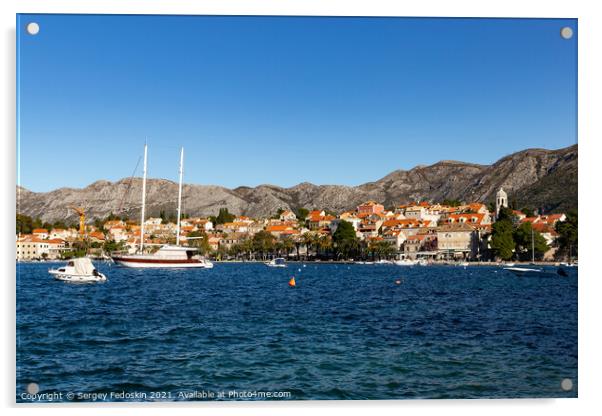 Cavtat - town in Dalmatia, Croatia Acrylic by Sergey Fedoskin
